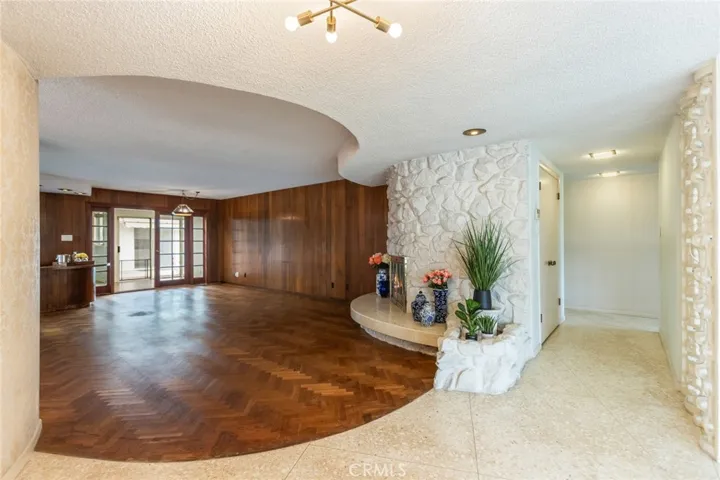 Terrazzo flooring in the entry and hallways leading to the bedrooms