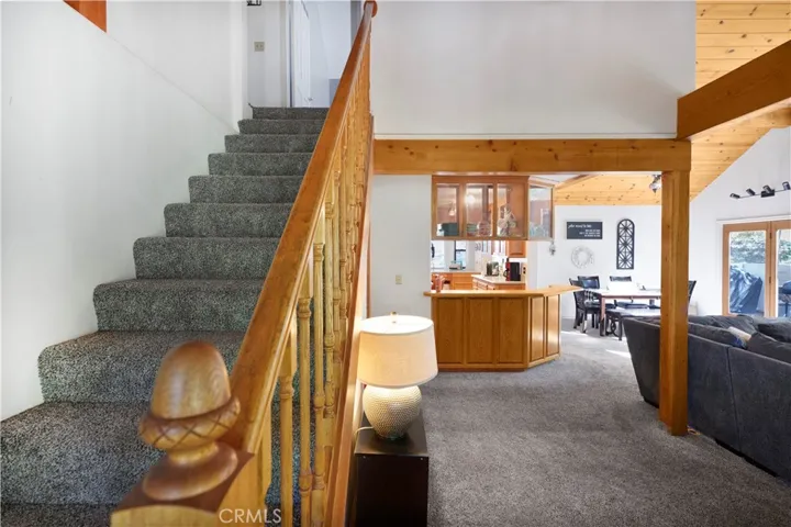 up the stairs are 2 bedrooms and 1 full bathroom