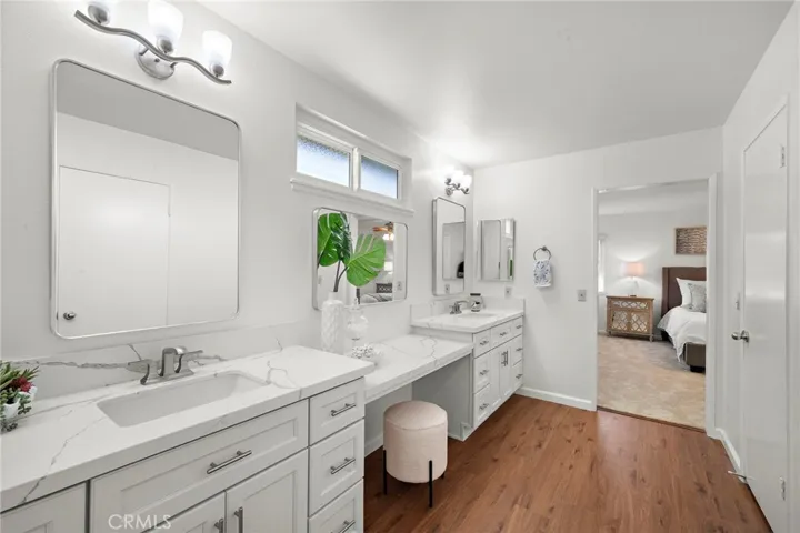 Another vie of the primary suite private bathroom.
