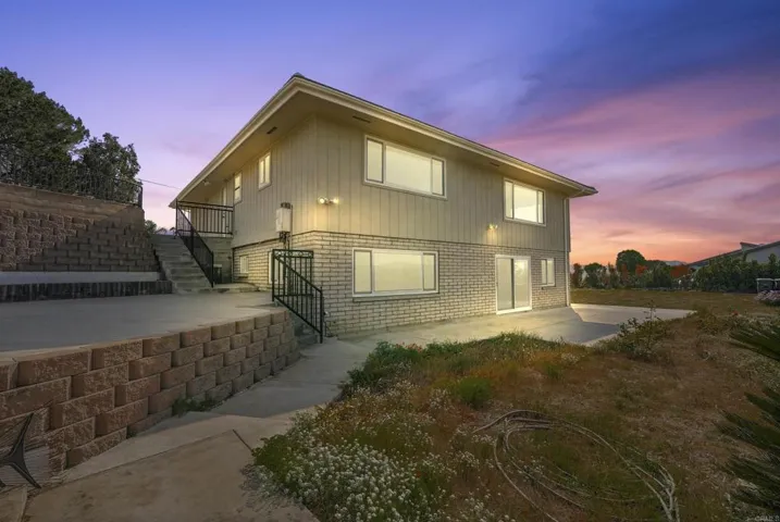 Twilight Photo of Back of Home