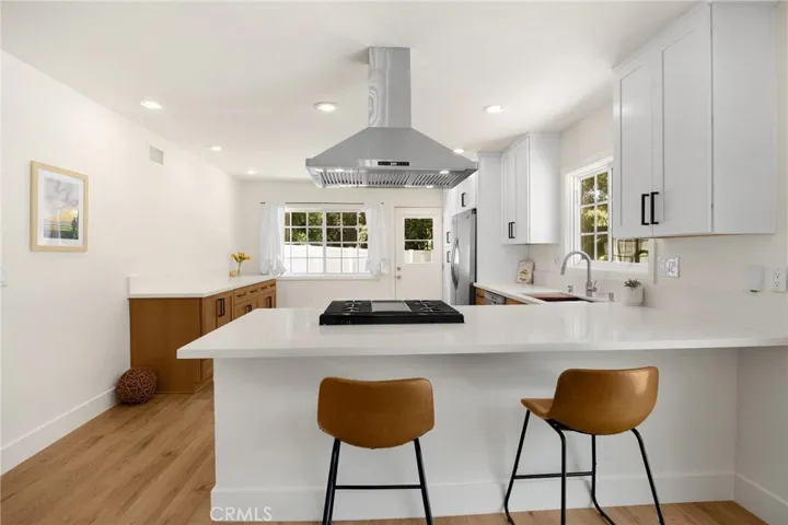 breakfast bar open concept kitchen.