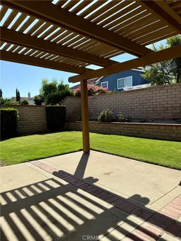Newly refurbished and repainted patio cover.
