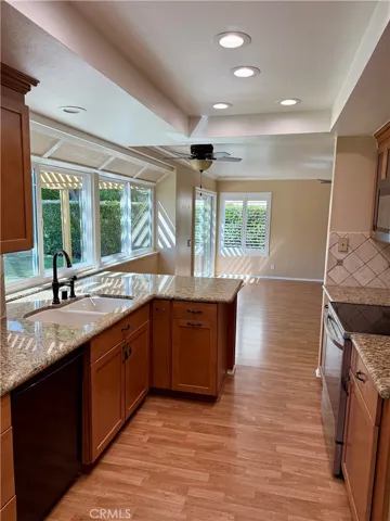 Beautiful counters with fresh light streaming in.