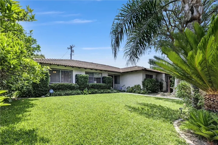 Spacious front yard with lush landscaping.