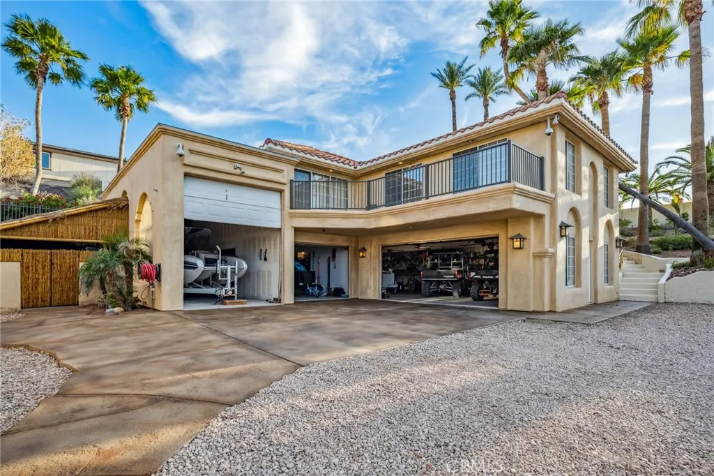 Garage and guest house above