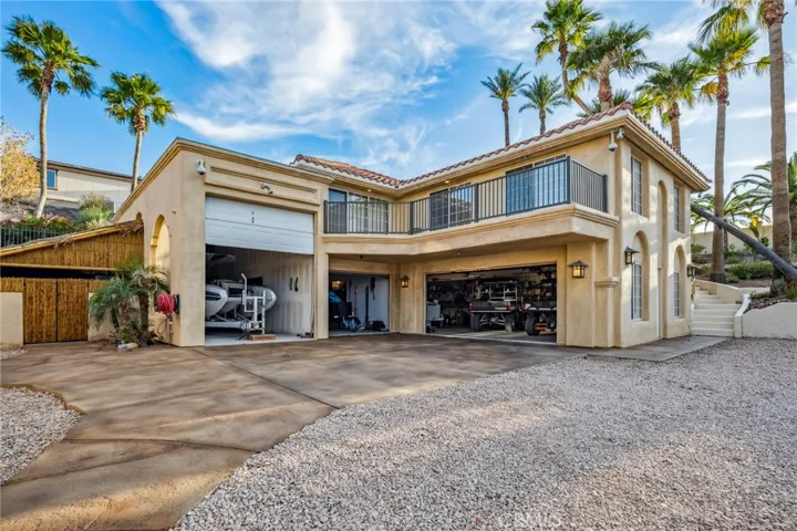 Garage and guest house above