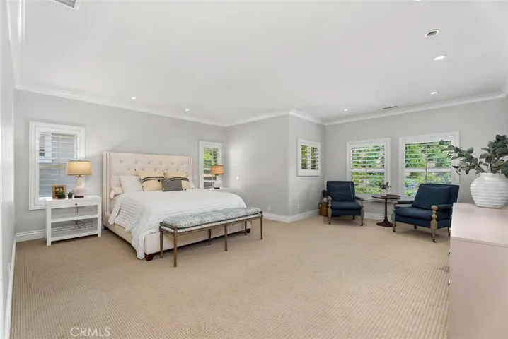 Primary bedroom is enormous & private - on opposite sides from the upstairs rooms