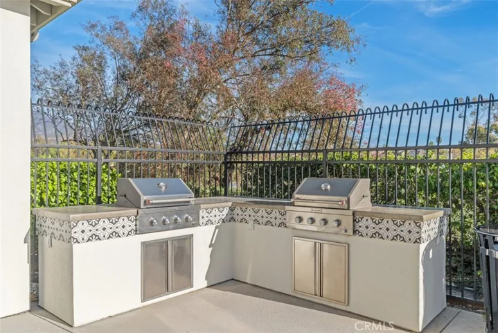 Built-in BBQ grill perfectly situated