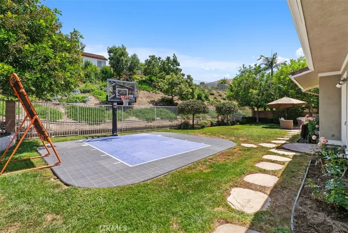 Large, open back yard with plenty of space