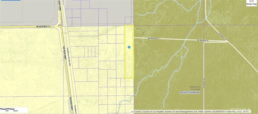 GIS LA COUNTY STREET MAP of PARCEL