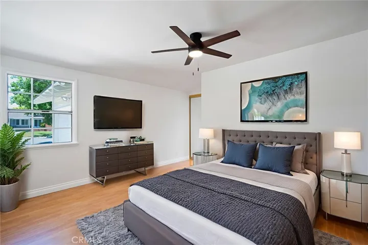 All four bedrooms are generously sized, including a spacious primary suite with dual closets.