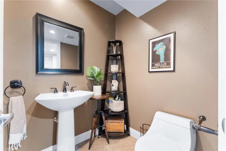 Downstairs powder room.