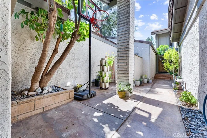 Gated Private courtyard.