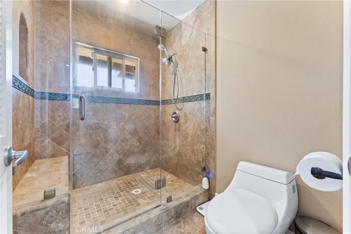 Main bedroom-remodeled shower.