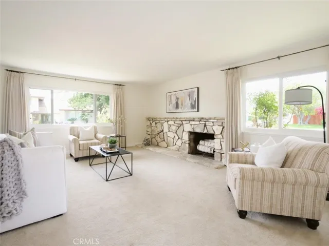 Living Room with Fireplace
