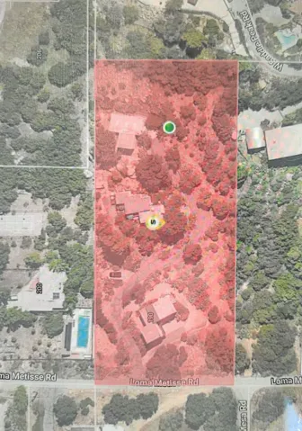 Aerial View of Property Lines - From Title Co