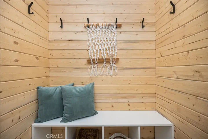 "mud room" area to store coats, shoes, backpacks and bags