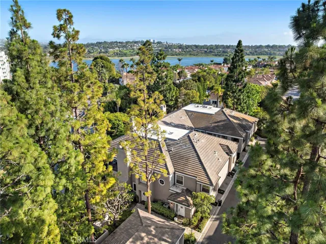 Aerial view of the condo with picturesque Back Bay views.