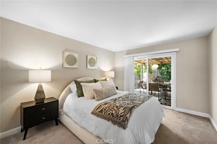 Guest Bedroom Sliding Door Backyard