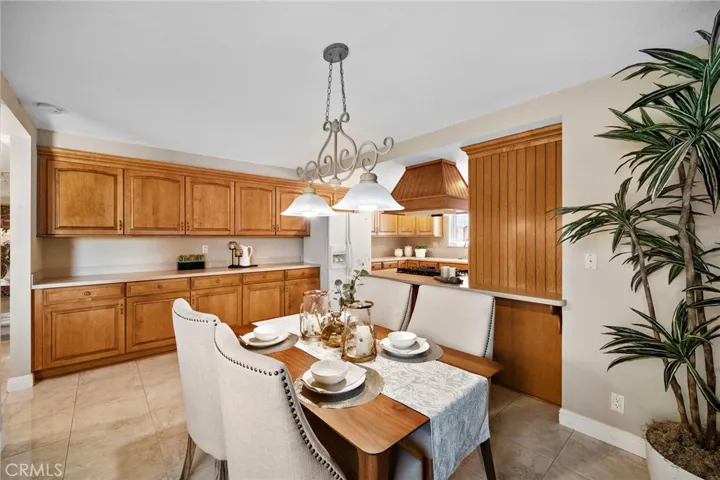  long Corian buffet counter—ideal for entertaining