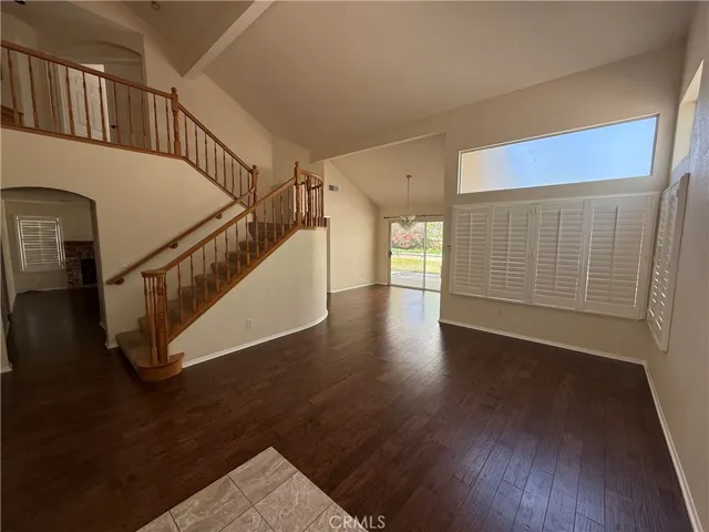 Spacious Living Room with high ceilings