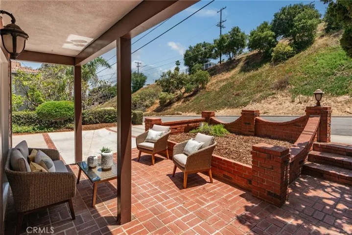 Intimate front patio