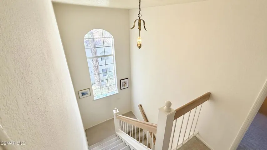 Large window at stairs