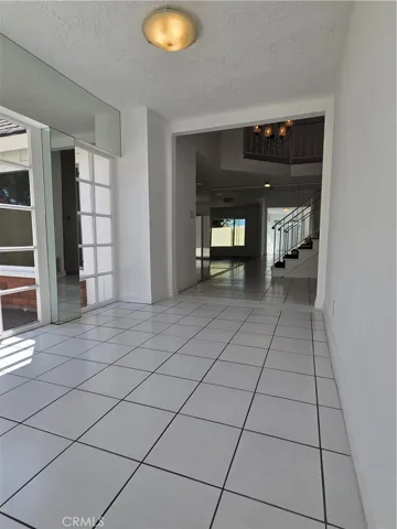Foyer area with views to the enclosed courtyard
