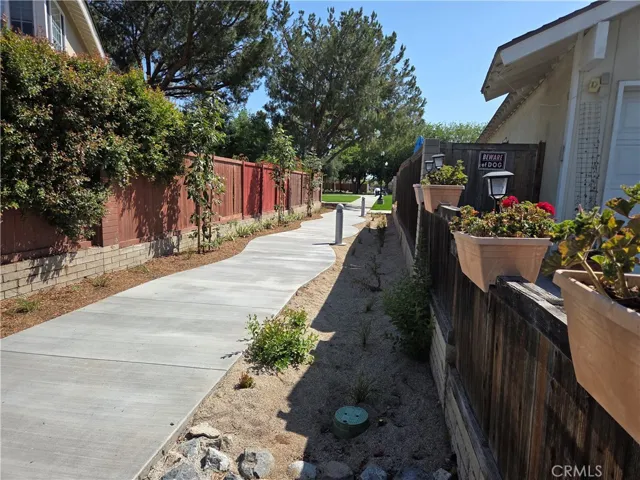 Walkway at end of the cul de sac leading the new renovated community park