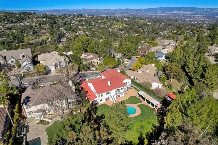 Aerial view of property