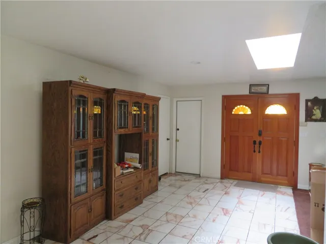 double front door entry sky light