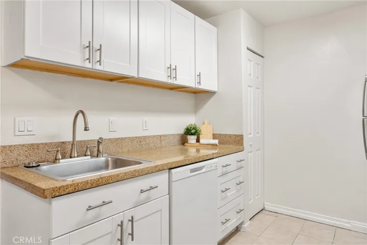 Brand new dishwasher and extra storage in pantry