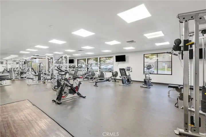 Nicely equipped community gym