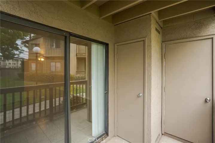 Patio with locked storage and BRAND NEW water heater