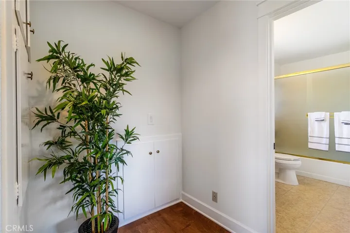 Upstairs hallways with lots of storage.