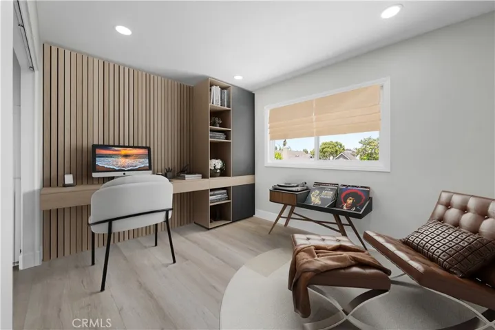 Secondary bedroom virtually staged as office!