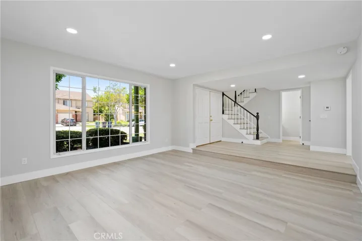 Spacious family room with a flexible layout.