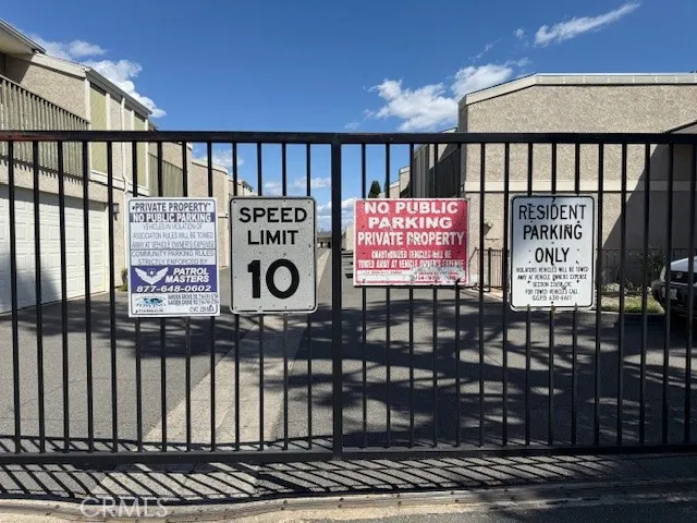Gated entrance.
