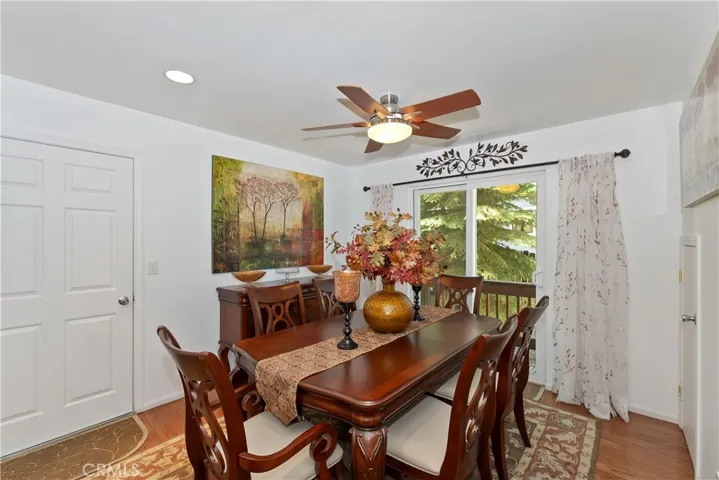 Dining Room With Garage And Backyard Access