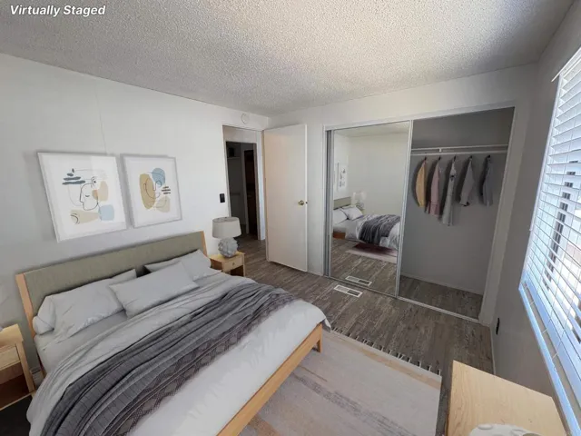 2 large bedrooms virtually staged