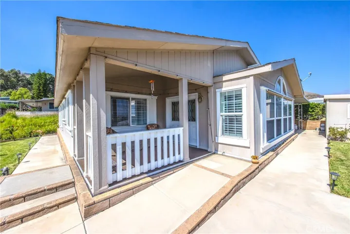 Front porch on view side