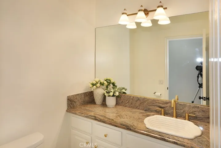 Half bath on entry level