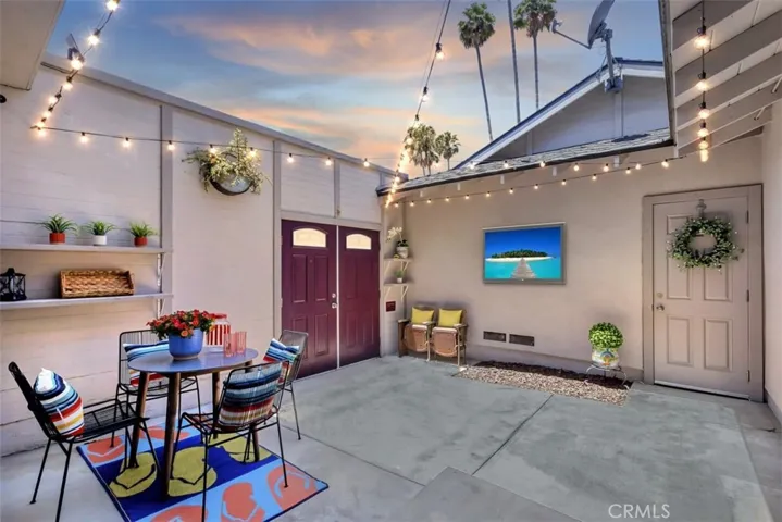 Outdoor patio-evening view