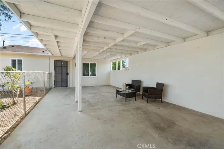Extended carport and storage area