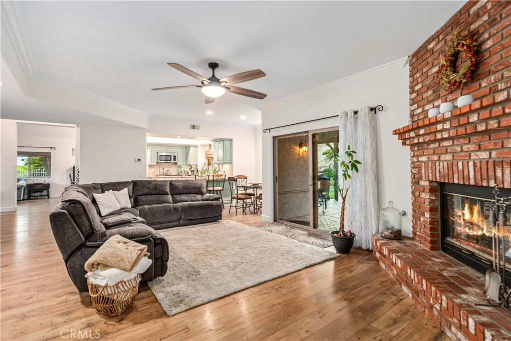 Fire virtually added to fireplace