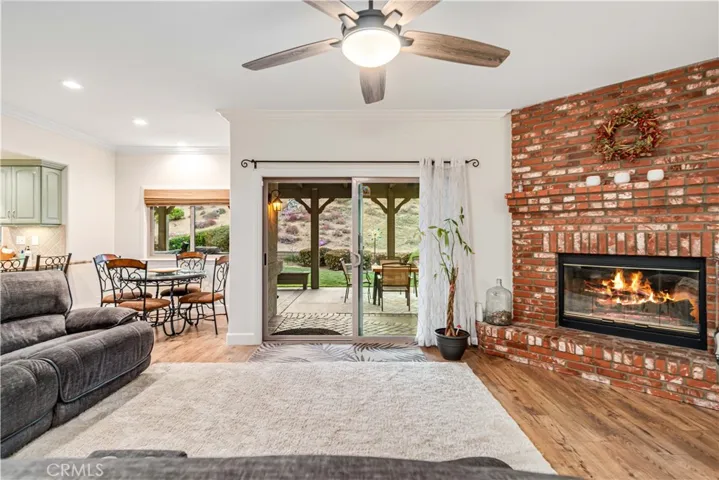 Fire virtually added to fireplace