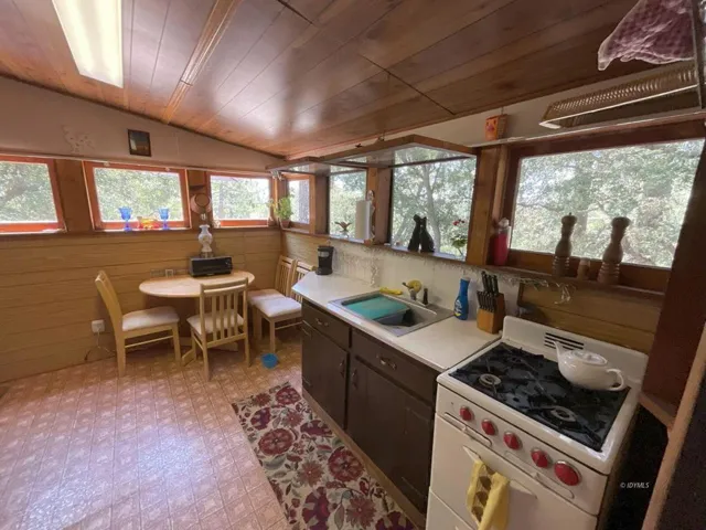 Entrance into bright kitchen