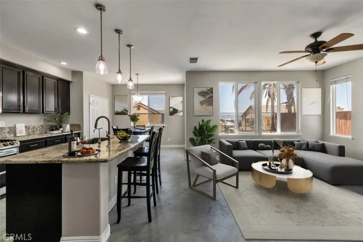 VIRTUALLY STAGED Kitchen and Family Room