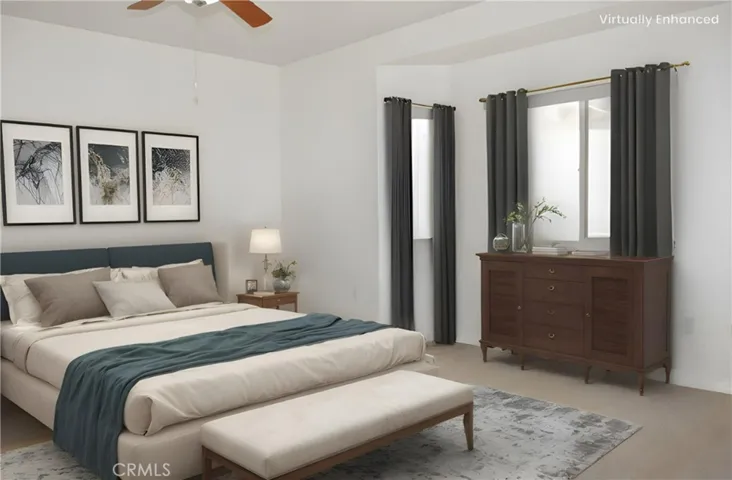Virtually Staged Primary Bedroom Suite to Give You an Idea of the Spaciousness