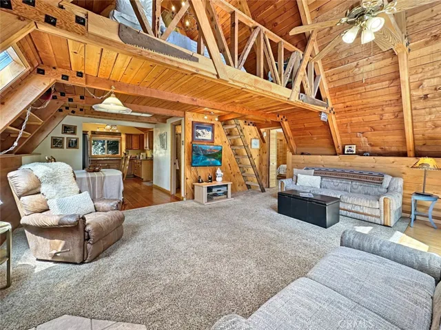 Living Room with Loft Above